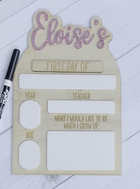 Personalized First and Last Day of School Sign, Reusable School Sign, Back to School Sign, First Day of School Sign, Fun School Sign