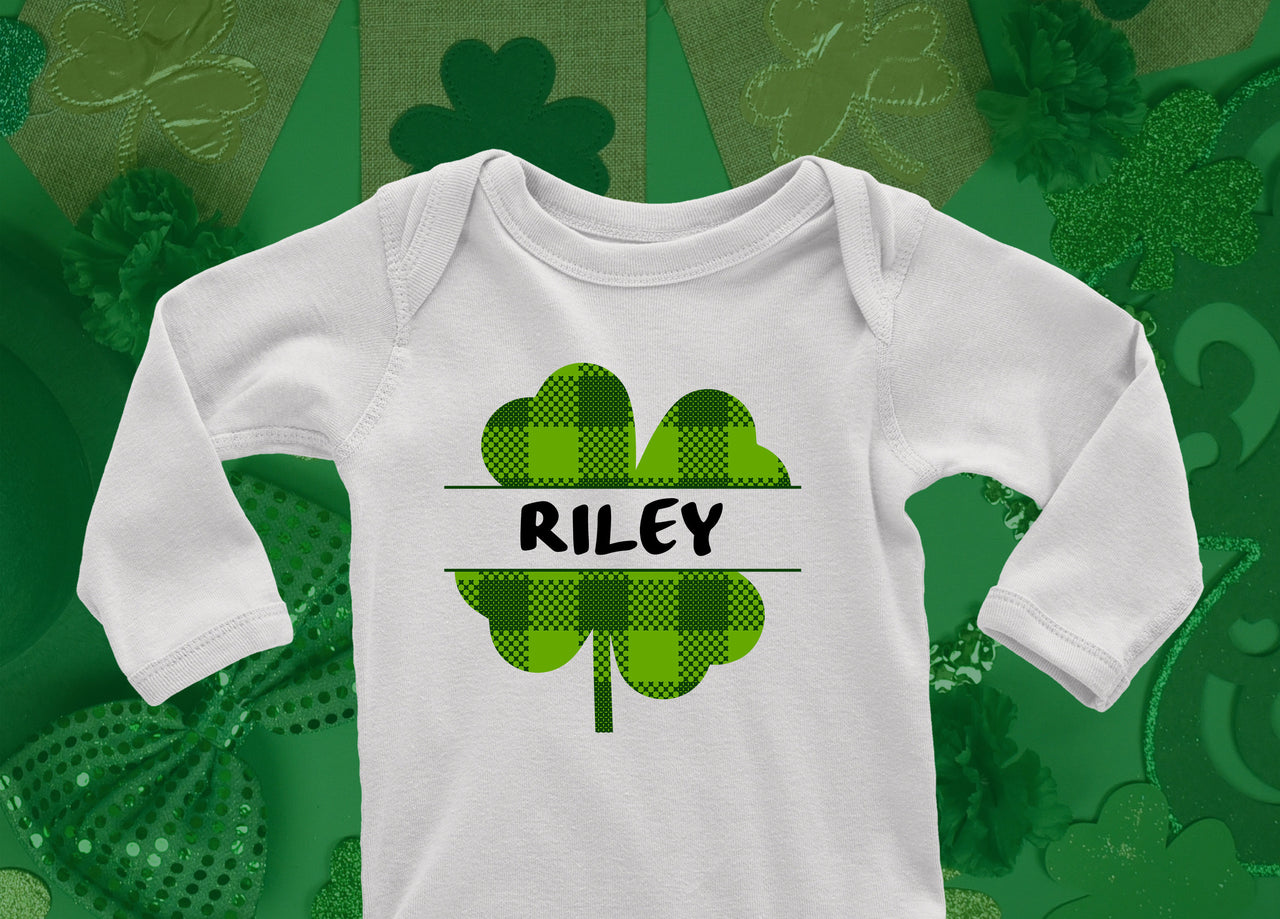 Custom St. Patricks Day OneiseĀ®- St. Patrick's Day Outfit-St. Patricks OnesieĀ®-Infant OnesieĀ® -First St. Patrick's Day OnesieĀ®-Lucky OnesieĀ®