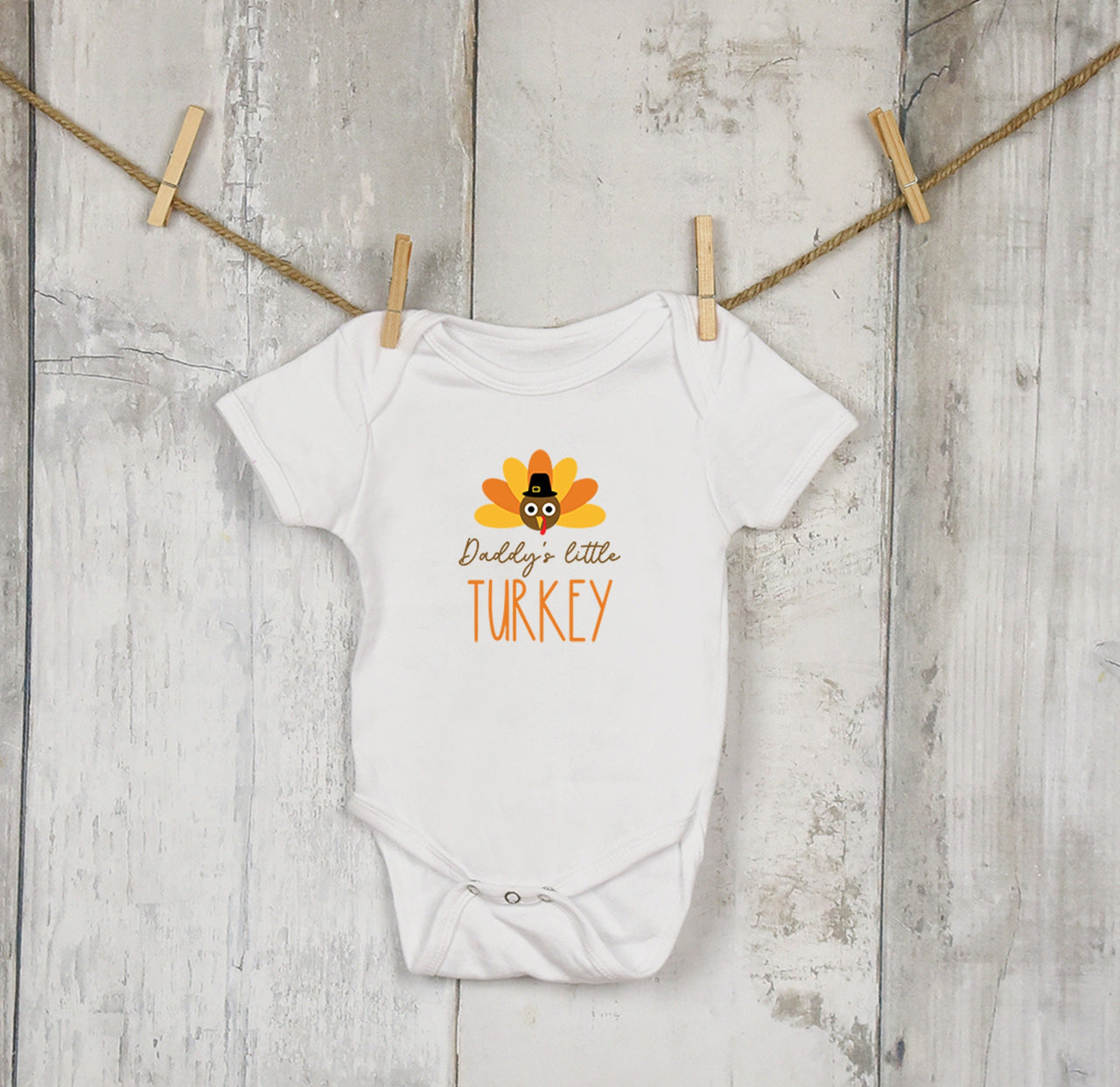 Daddy's Little Turkey Onesie®, Thanksgiving Onesie®, Thanksgiving Outfit,Baby Thanksgiving Outfit, Cute Thanksgiving Onesie®