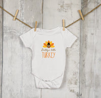 Thumbnail for Daddy's Little Turkey Onesie®, Thanksgiving Onesie®, Thanksgiving Outfit,Baby Thanksgiving Outfit, Cute Thanksgiving Onesie®