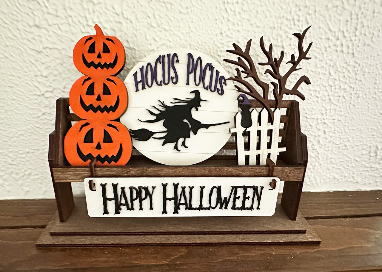 Halloween Decor, Halloween Shelf Sitter, Rustic Decor, Interchangeable Decor, Pumpkin Decor, Shelf Sitter, Halloween Mantel Decor