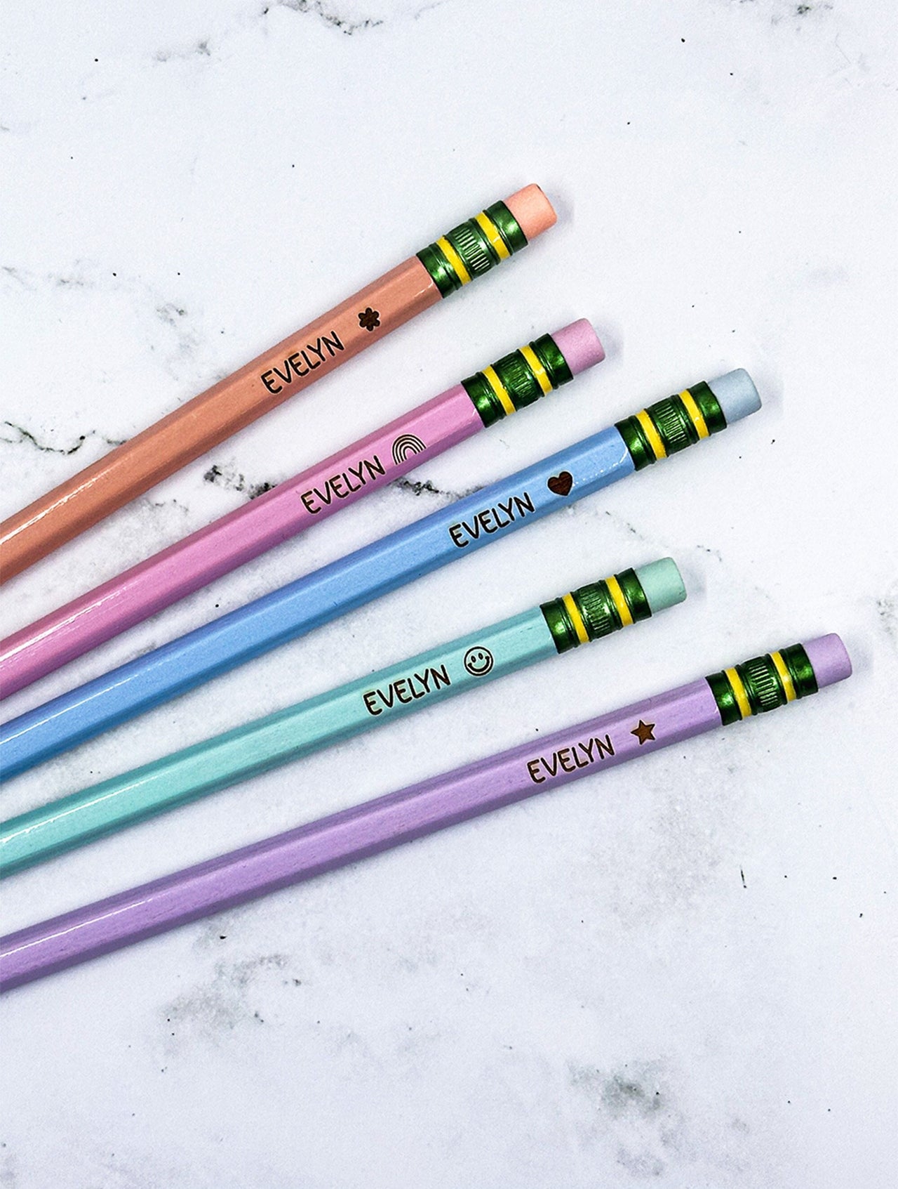 Personalized Pencils, Custom Pencils, Pencils, Back to school supplies, Custom Name Pencil, Personalized Name Pencil, Pastel Pencils