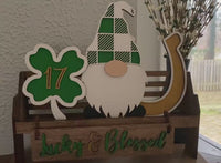 Shelf Sitter, St Patricks Day Decor,St Patricks Day Shelf Sitter Decor, Rustic Decor, Mantel Decor, Interchangeable Decor,Shelf Sitter Decor