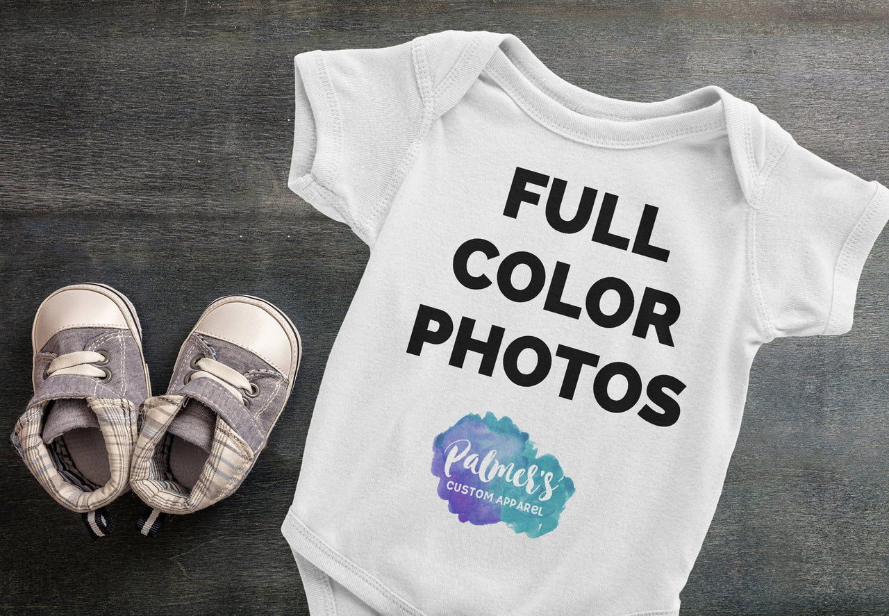 Custom Onesie®| Personalized Onesie® | Photo Onesie® | Customized Onesie® | Full Color Print | Onesie® | Baby Announcement |