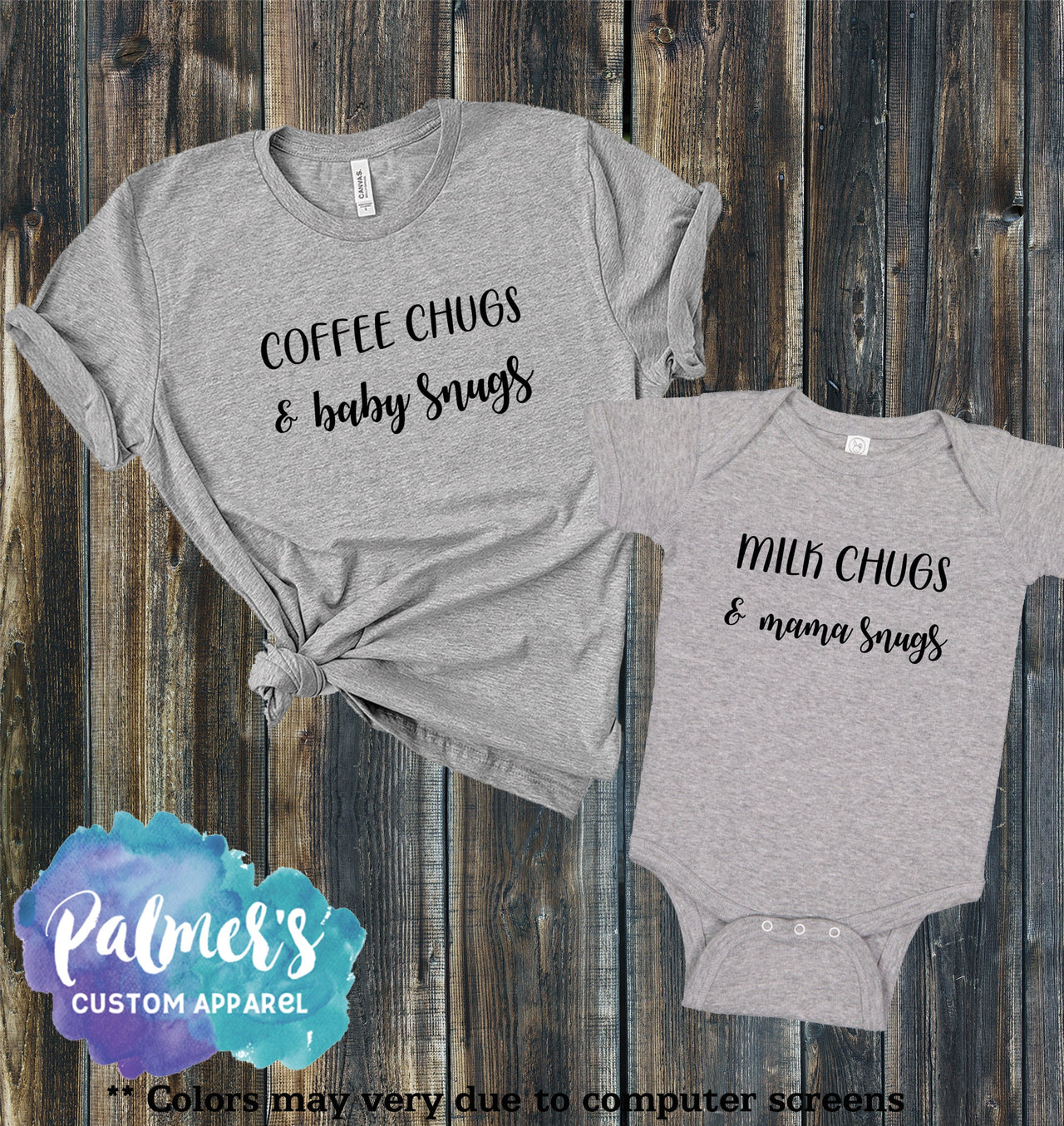 Mommy and Me shirts-Milk Chugs and Mama Snugs outfit-Funny Mommy Shirt-Coffee Chugs Shirt & Baby Snugs Shirt-Mommy and Me matching shirts