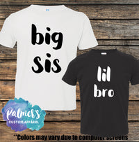 Thumbnail for Sibling Shirts-Matching Sibling Shirts-Fun Sibling Shirts-Cute Sibling Shirts-Big Sister Shirt-Little Brother Shirt-lil bro tee-Big sis tee