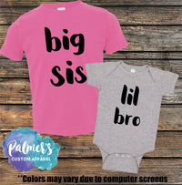 Thumbnail for Sibling Shirts-Matching Sibling Shirts-Fun Sibling Shirts-Cute Sibling Shirts-Big Sister Shirt-Little Brother Shirt-lil bro tee-Big sis tee
