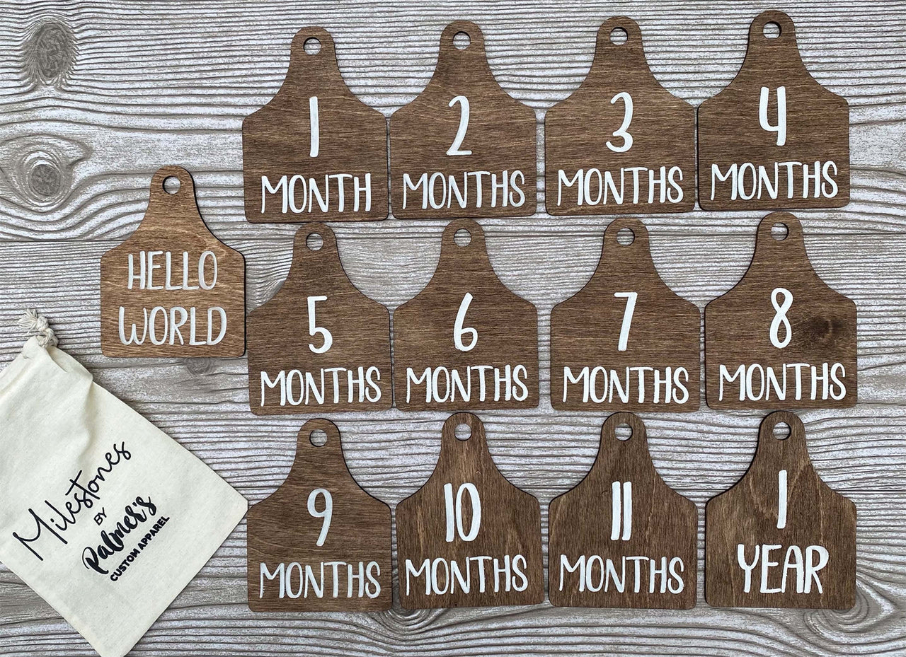 Cow Tag Milestone,Cow Baby Milestones,Cow Ear Tag Milestones,Birth Announcement,Monthly Milestones,Baby Announcement,Country Baby Nursrey