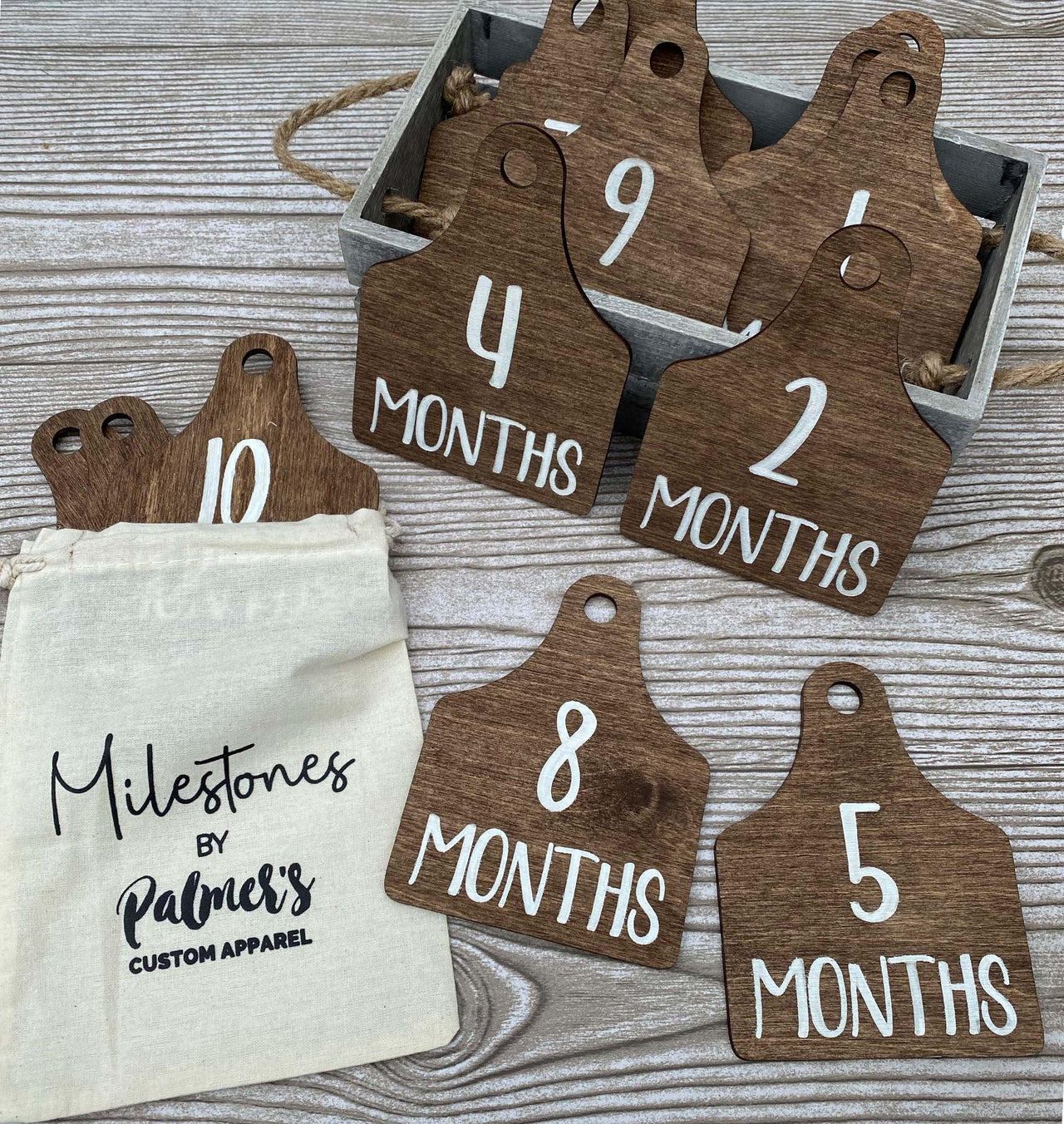 Baby Name Sign,Cow Tag Milestone,Cow Baby Milestones,Cow Ear Tag Milestones,Birth Announcement,Monthly Milestones,Country Baby Nursrey