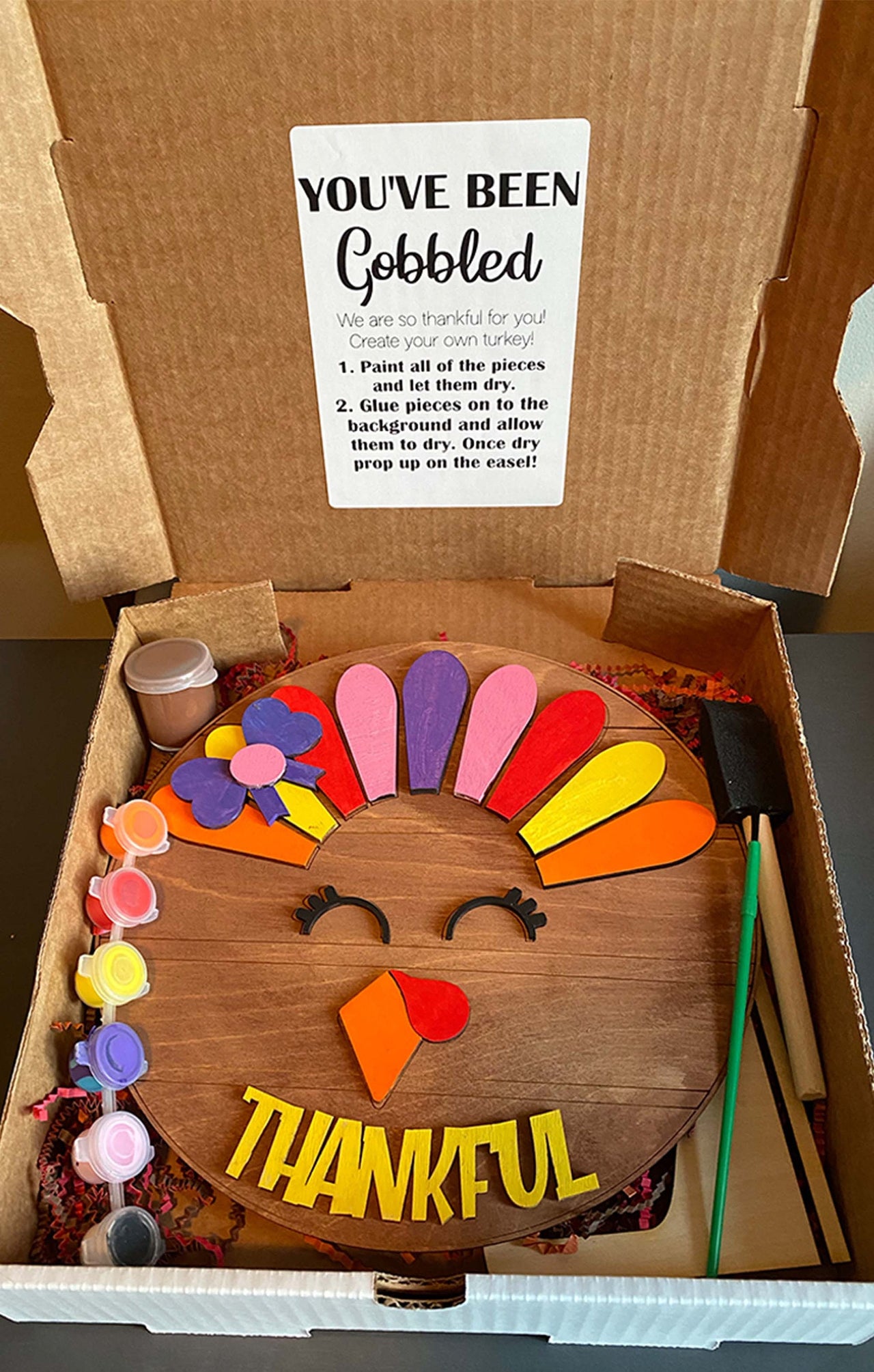 You've Been Gobbled Kit, You've Been Gobbled DIY Kit, Thanksgiving Decor, Thanksgiving Project, Kids Thanksgiving DIY, Kids Thanksgiving Kit