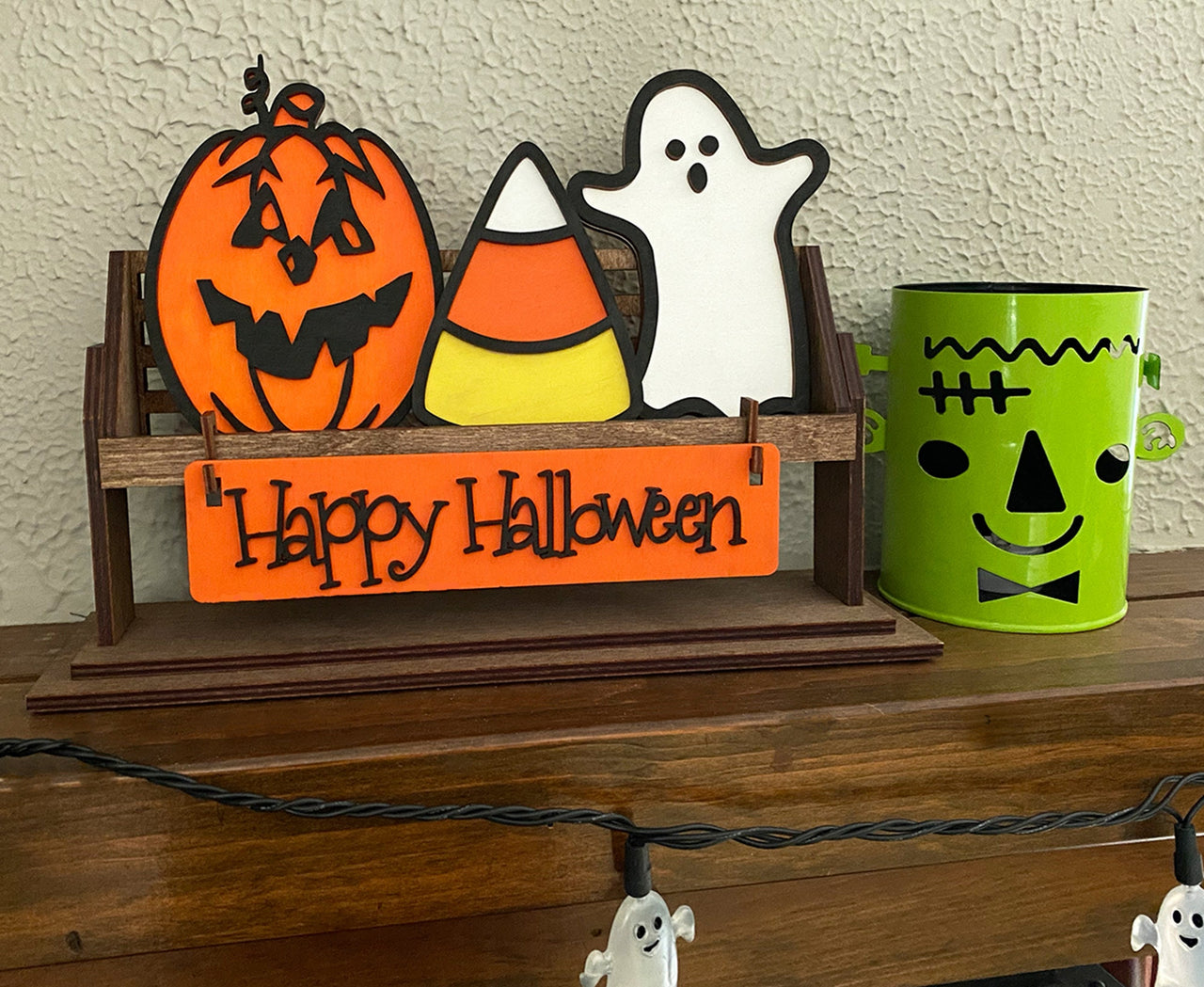 Halloween Decor, Halloween Shelf Sitter, Rustic Decor, Interchangeable Decor, Pumpkin Decor, Shelf Sitter, Halloween Mantel Decor