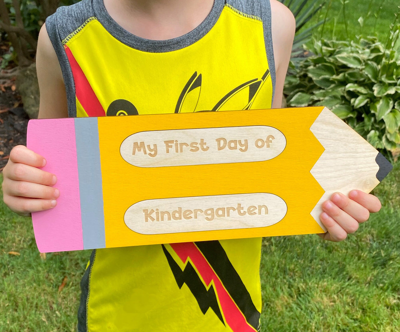 First Day of School Sign- First Day of School Prop- Back to School Sign- First Day of School- Pencil Sign- Interchangeable School Sign