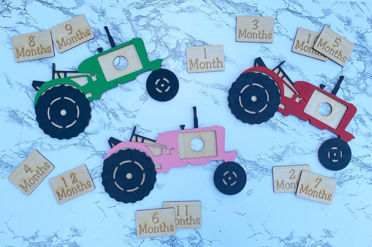 Tractor Milestone, Baby milestone, Interchangeable tractor, Interchangeable Tractor Milestone, Milestone Cards, Baby Shower Gift