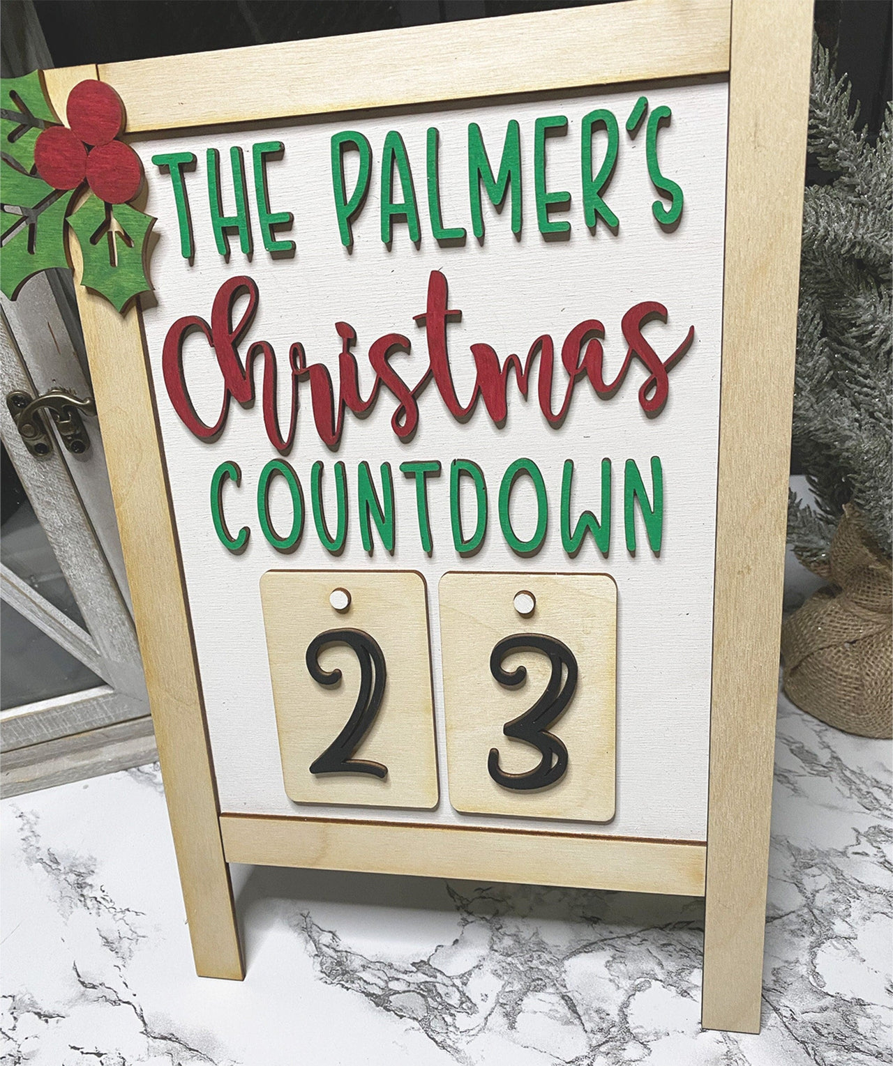 Custom Christmas Countdown, Christmas Countdown, Christmas Countdown sign, Christmas Sign, Advent Calendar