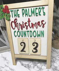 Thumbnail for Custom Christmas Countdown, Christmas Countdown, Christmas Countdown sign, Christmas Sign, Advent Calendar