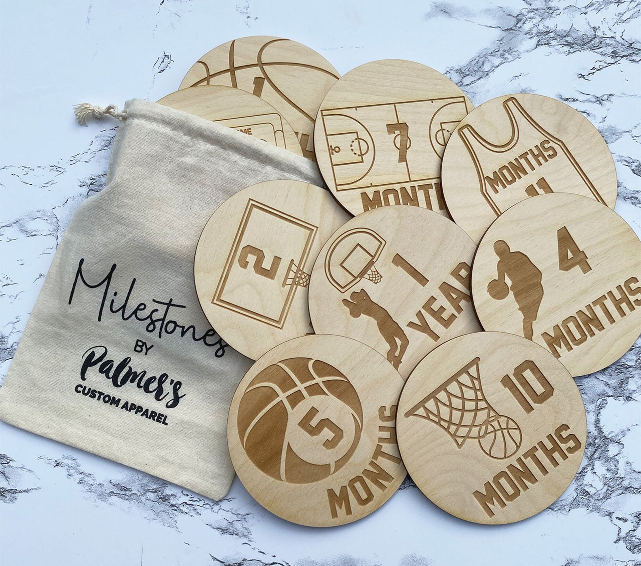 Basketball Milestone Cards, Baby Milestones, Wooden Milestones, Baby Shower Gift, Basketball Milestone Theme, Milestone Cards