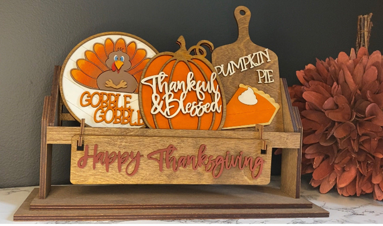 Shelf Sitter, Fall Decor, Thanksgiving Shelf Sitter Decor, Rustic Decor, Mantel Decor, Interchangeable Decor, Thanksgiving Decor