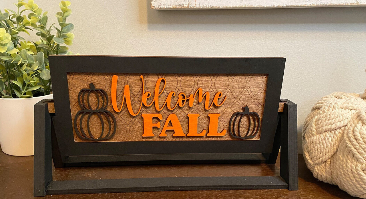 Interchangeable Sign, Fall Sign, Interchangeable Fall Sign, Farmhouse Sign, Fall Sign, Fall Farmhouse Sign, Interchangeable Shelf Sitter