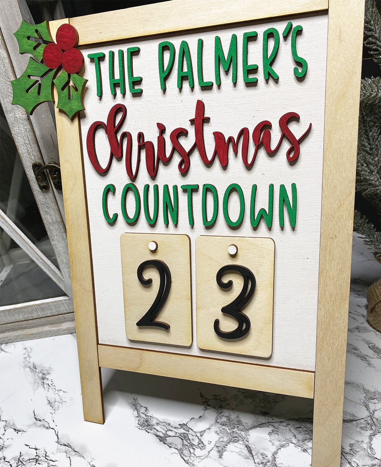 Custom Christmas Countdown, Christmas Countdown, Christmas Countdown sign, Christmas Sign, Advent Calendar