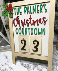 Thumbnail for Custom Christmas Countdown, Christmas Countdown, Christmas Countdown sign, Christmas Sign, Advent Calendar