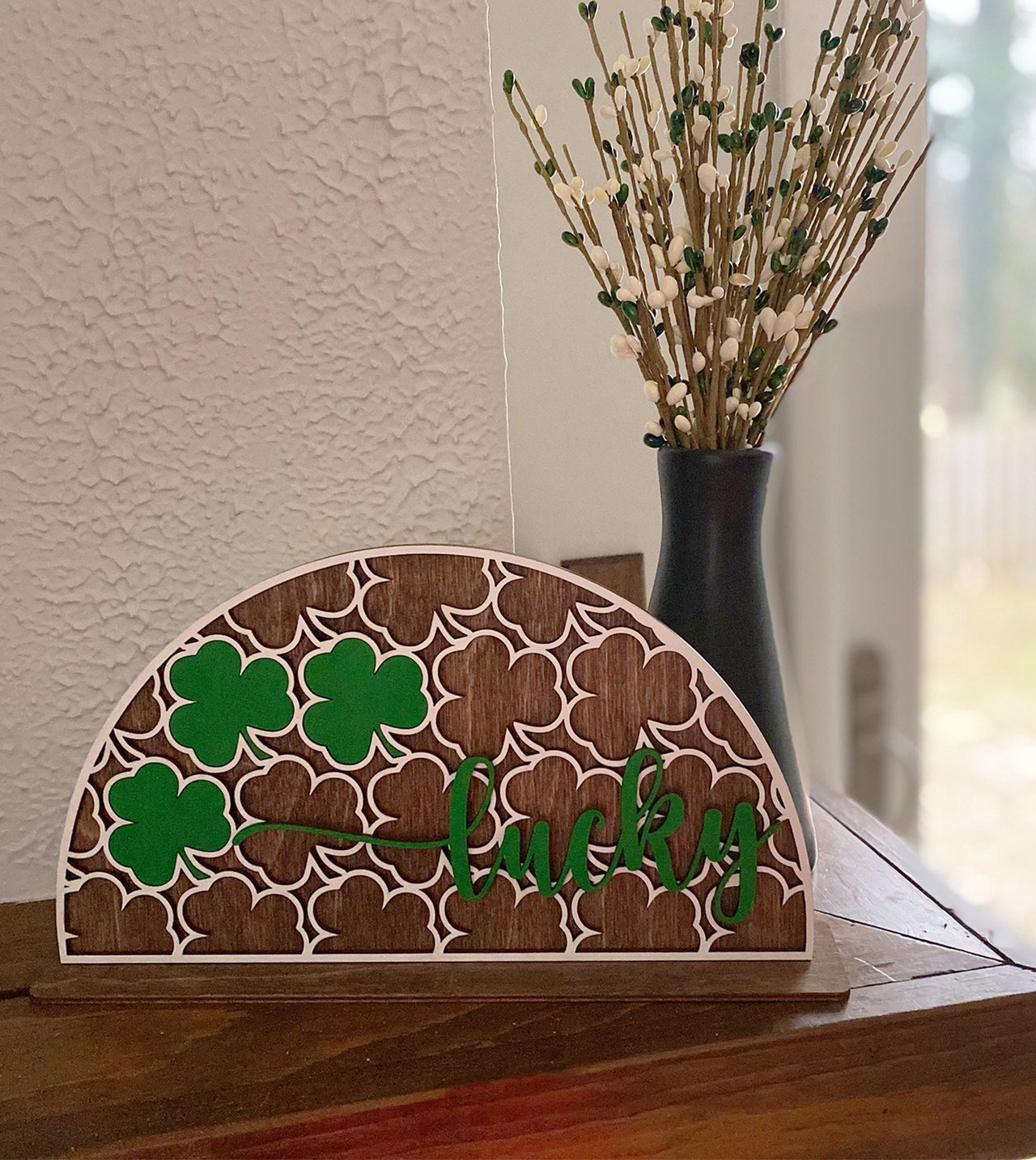 Shelf Sitter, St Patricks Day Shelf Sitter, St Patty Shelf Sitter, Shamrock Decor, St Patricks Day Decor, Mantel Decor,Entryway Decor