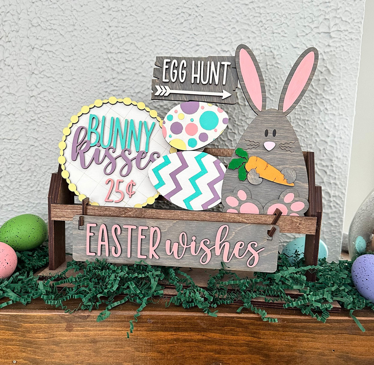 Easter Decor,Easter Bunny Decor,Shelf Sitter,Easter Shelf Sitter Decor,Rustic Decor,Mantel Decor,Interchangeable Decor,Shelf Sitter Decor