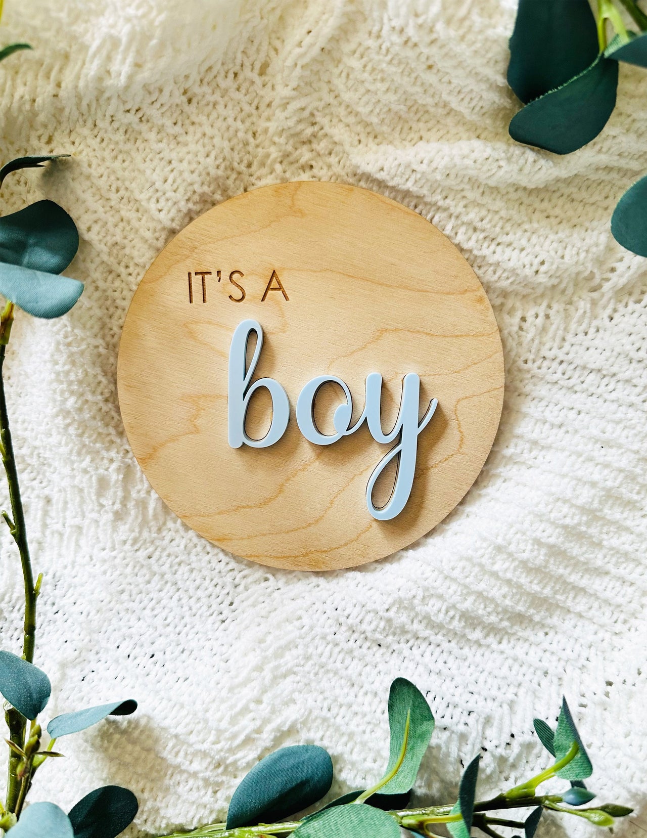 It's a Boy Sign, Gender Reveal Sign, Baby Boy Announcement, Gender Announcement, New Baby Sign