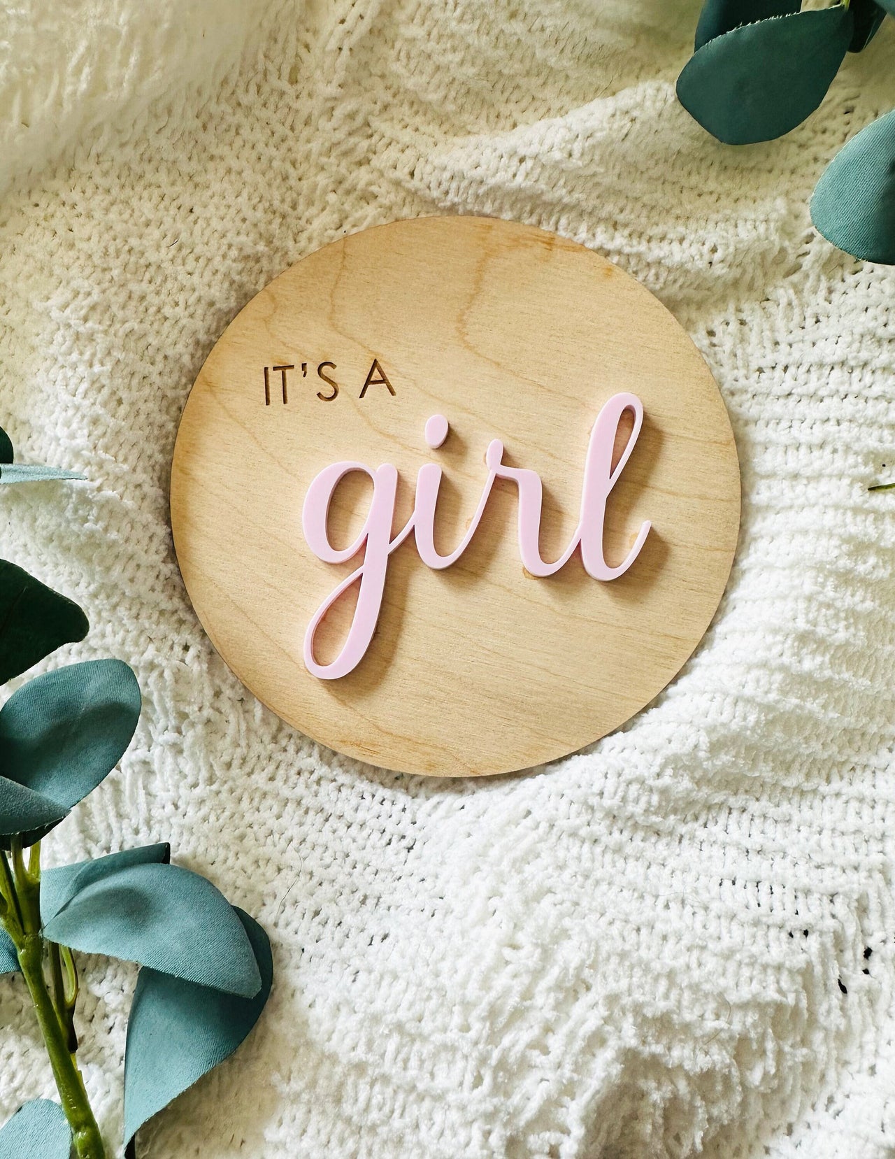 It's a Girl Sign, Gender Reveal Sign, Baby Girl Announcement, Gender Announcement, New Baby Sign, Girl Gender Reveal Sign