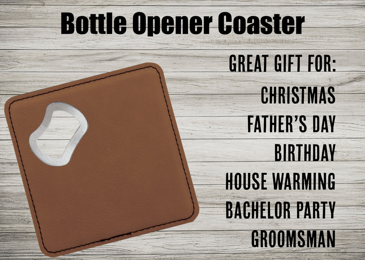 Custom Bottle Opener, Personalized Bottle Opener, Bottle Opener, Father's Day Gift, Gift for Dad,Gift for Grandpa,Father's Day,Custom Coster
