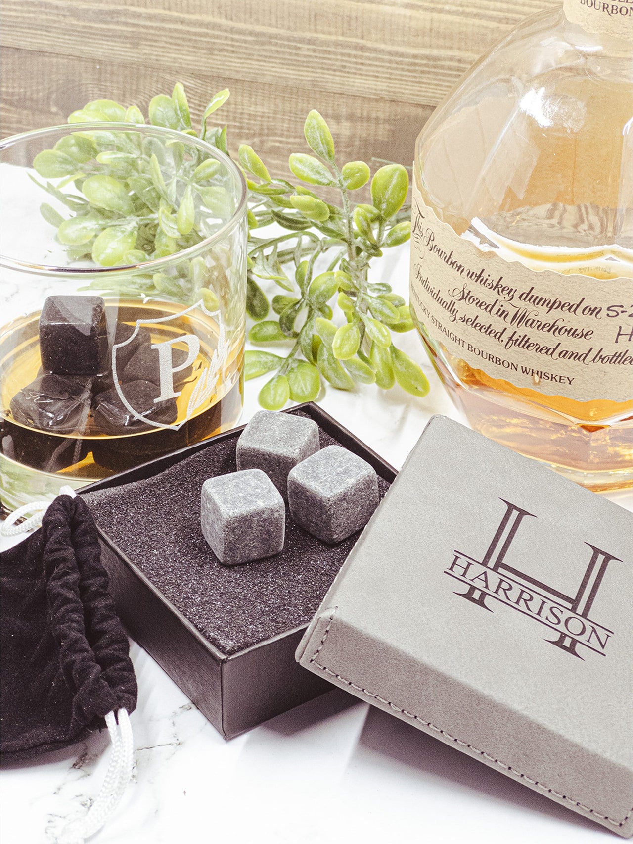 Whiskey stones, Whiskey stones gift set, Personalized box, whiskey stones set, whiskey gift,  drinker gifts, engraved gifts,