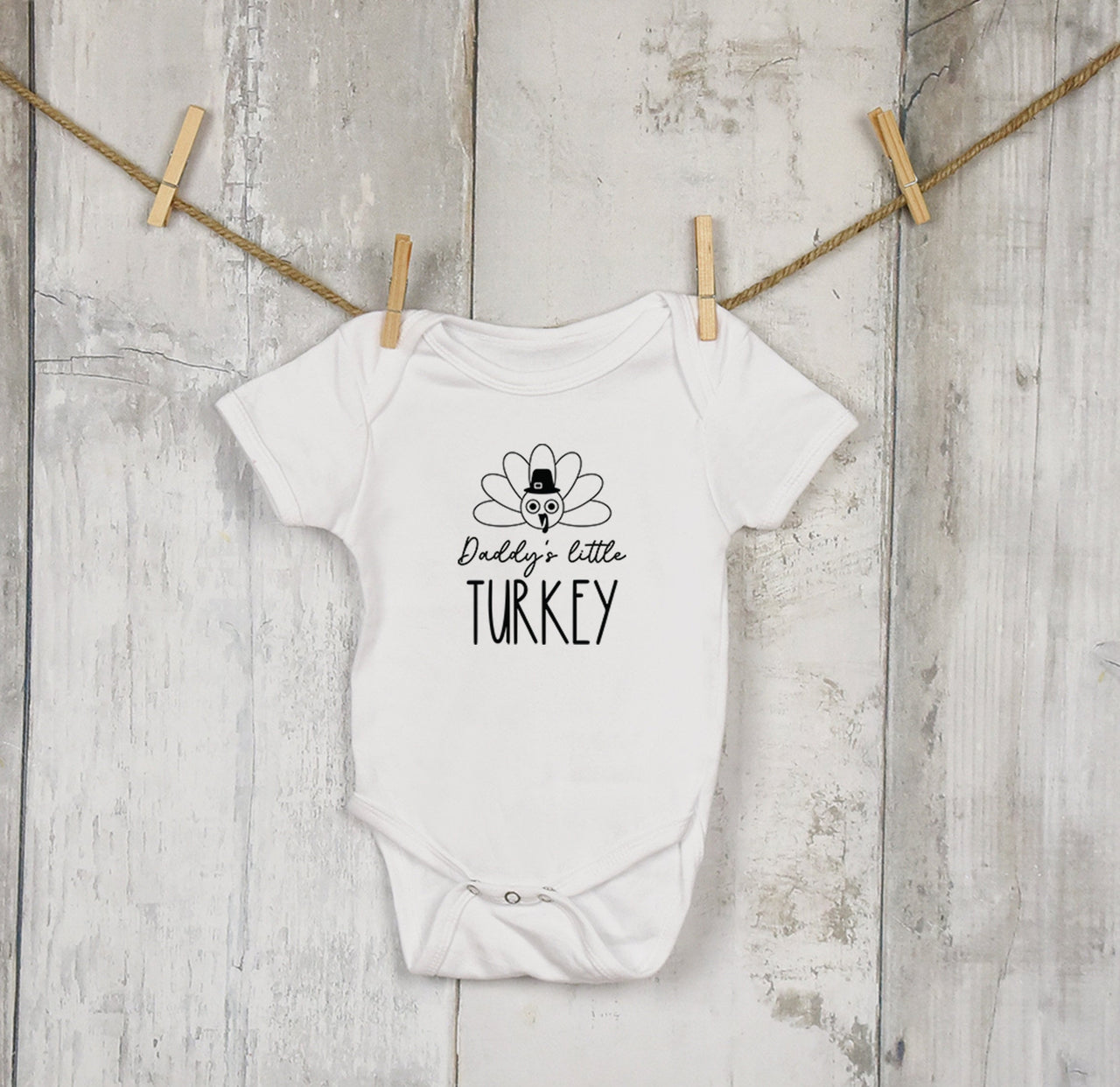 Daddy's Little Turkey Onesie®, Thanksgiving Onesie®, Thanksgiving Outfit,Baby Thanksgiving Outfit, Cute Thanksgiving Onesie®