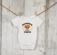 Thumbnail for Mommy's Little Turkey Onesie®, Thanksgiving Onesie®, Thanksgiving Outfit,Baby Thanksgiving Outfit, Cute Thanksgiving Onesie®